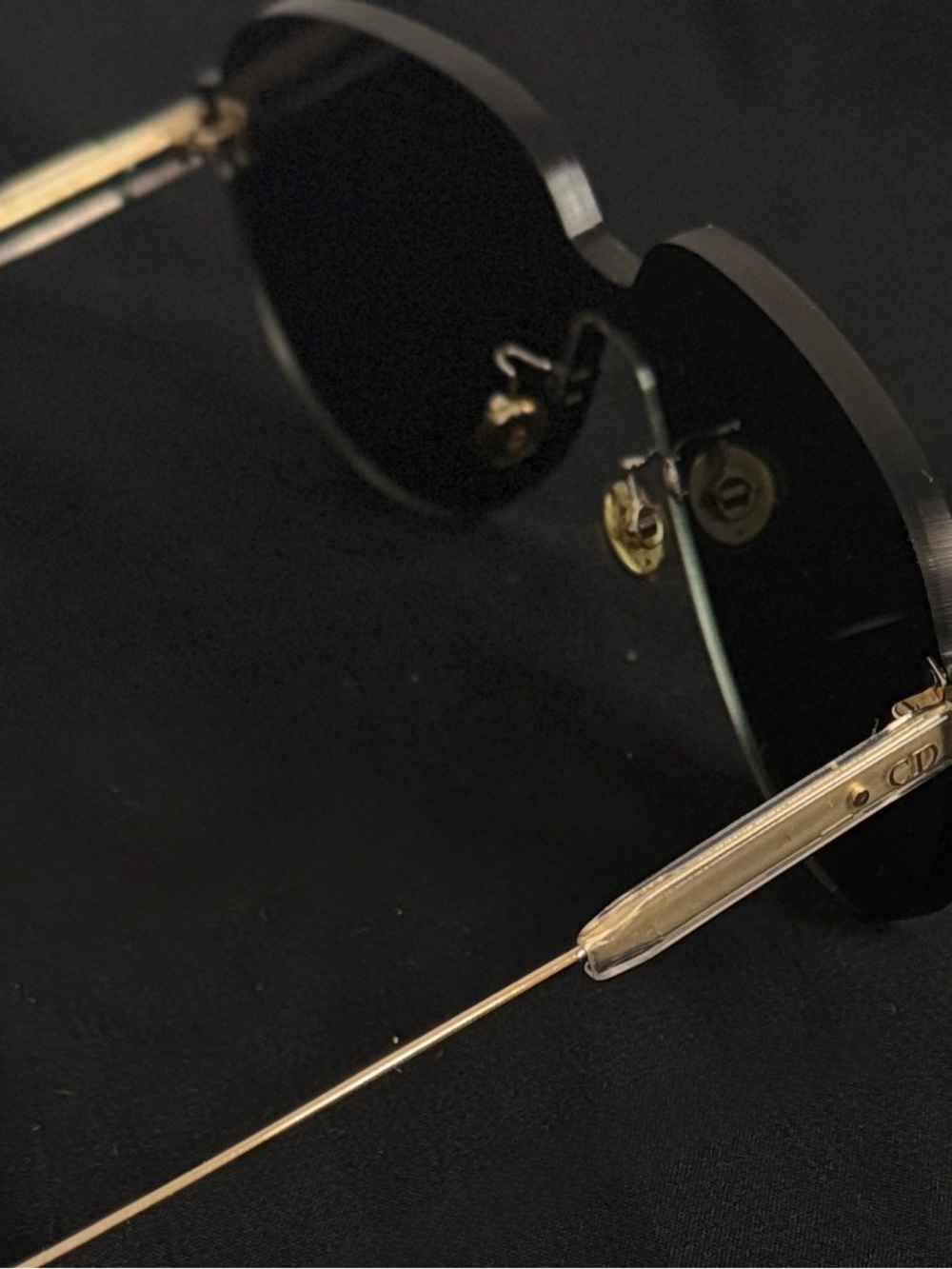 Vintage Christian Dior Rimless Sunglasses - Picture 3 of 4